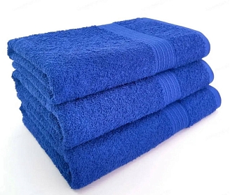 Полотенце махровое Туркмения бордюр косичка / ярко-синий 430 г/м2