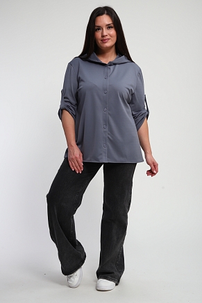 Женская рубашка 31987 / серый