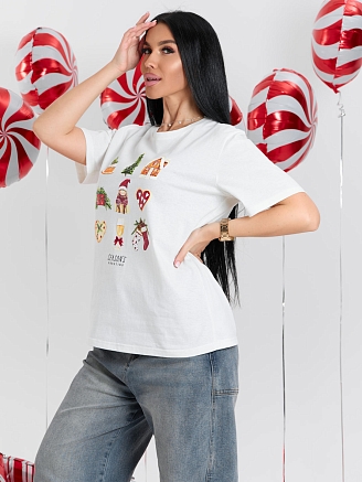 Женская футболка мод.2083 / Экрю