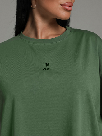 Женская футболка Город / Хаки