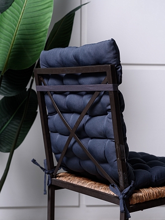 Подушка на стул со спинкой / Графит