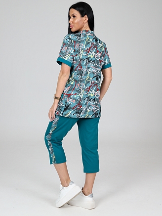 Женский костюм КК-55 / Зеленый эксклюзив