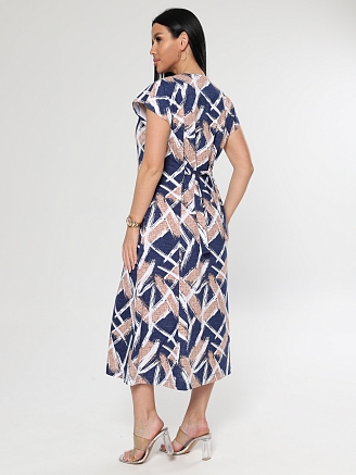 Женское платье Рамка ПлК-623 / Мазки бежевые