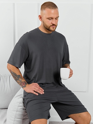 Фуфайка (футболка) мужская Алессандро-1 / графитовый