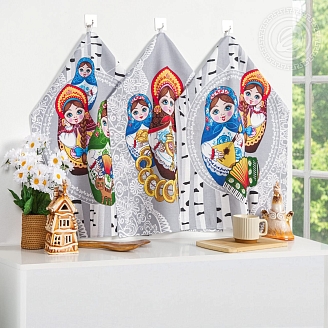 Набор полотенец рогожка / Марфа