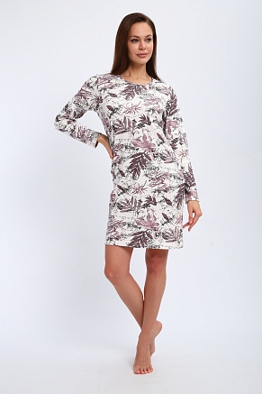 Ночная сорочка из интерлока Соня / Кофе