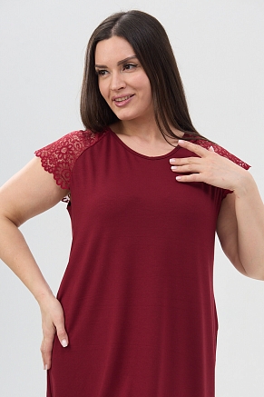 Женская сорочка 85401 / бордовый