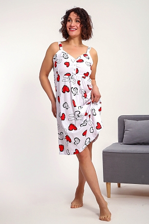 Женская ночная сорочка 88136 / белый