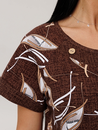 Женский костюм К-119(К) / Коричневый (узоры)