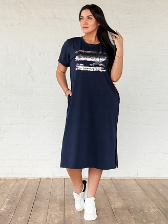 Женское платье 5-669 / Темно-синий