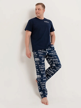 Пижама мужская "Легенда" арт. мк1260 / Тёмно-синий