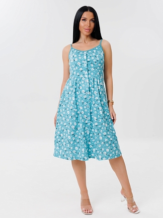 Женский сарафан С-75(К) / Ментол (цветы)