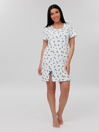 Женская сорочка Сор-106(Каш) / Белый (черника)