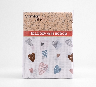 Набор полотенец рогожка 3 шт. / С любовью 1