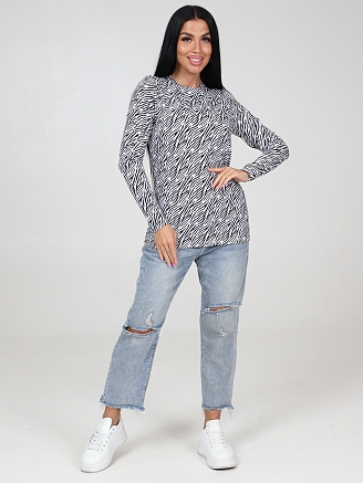 Женский лонгслив ЛК-2322 / Зебра