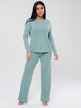 Женская пижама П-103(Риб) / Серо-зеленый