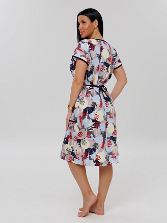 Женский халат Х-81(К) / Голубой (пятна)