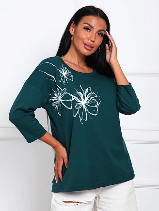 Женская футболка Дженни / изумруд