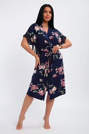 Женский халат вискоза Венера / Розы макси