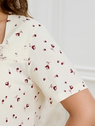 Женская ночная сорочка Мадера-1 / молочный