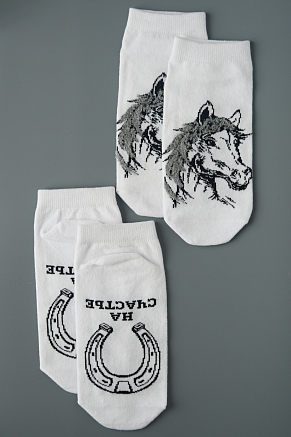 Женские носки стандарт Подкова (набор 2 пары) / белый