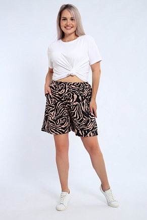 Шорты женские Цветник / Зебра