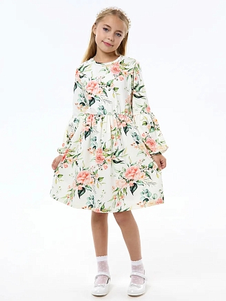 Детское платье "Фея" / Розы на молоке