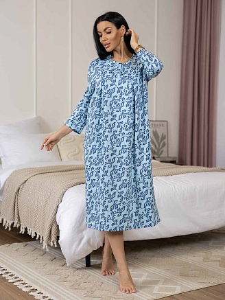 Женская ночная сорочка мод.1782/11 / Синий