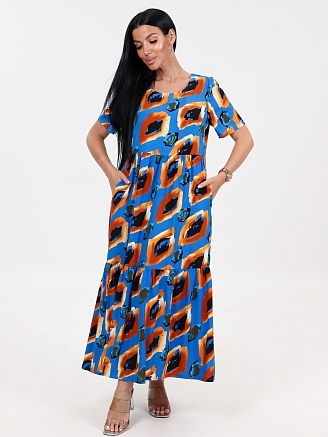 Женское платье макси ПлШ-455 / Бирюза