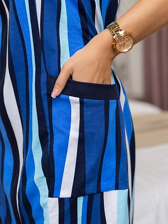 Женский халат мод.1591/8 / Синий