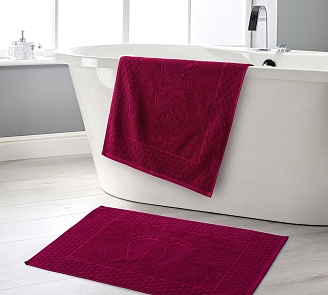Полотенце махровое Ручки / бордо