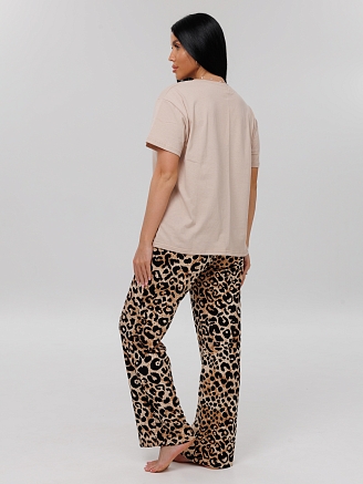 Женский костюм К-220(К) / Темно-бежевый (леопард)