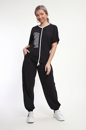 Женский костюм с брюками 85038 / черный