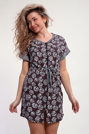 Женский халат 37008 / коричневый