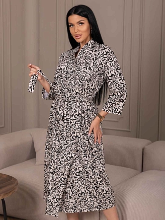 Женский халат мод.1874/8 / Бежевый