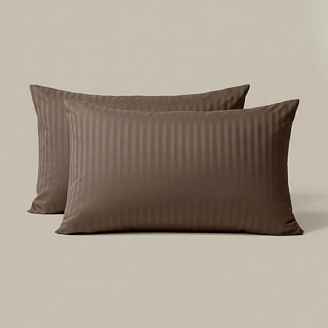 Комплект наволочек микрофибра-страйп / Мокко