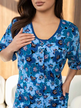 Женский халат мод.1781/4 / Синий