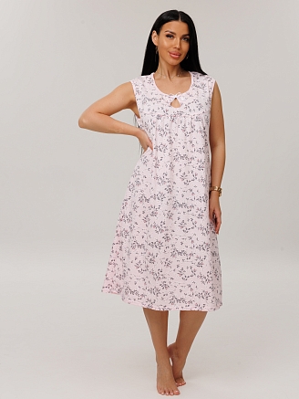 Женская сорочка Сор-85(К) / Светло-розовый (цветы)