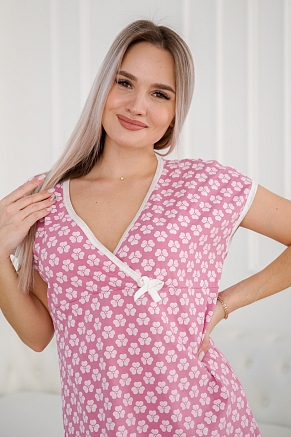 Женская ночная сорочка Социал / клевер на бруснике