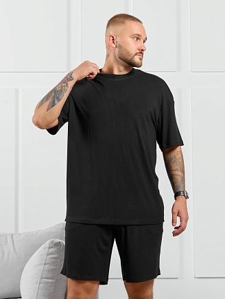 Фуфайка (футболка) мужская  Алессандро-1 / чёрный 