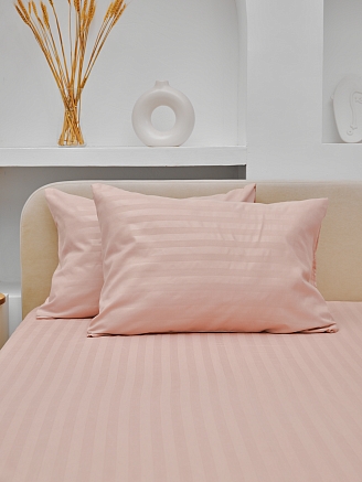 Комплект наволочек микрофибра-страйп / Пудра