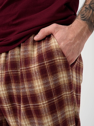 Мужская пижама "Счастливый билет" 2434-К/Ф / Бордовый