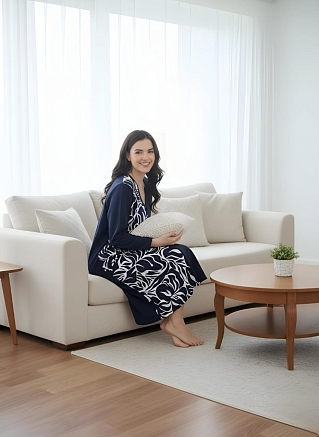 Халат женский 39061 / темно-синий