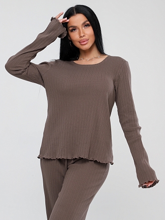 Женская пижама П-104(Риб) / Коричневый