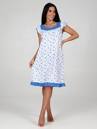 Женская сорочка БАБОЧКА НК-502 / Голубой