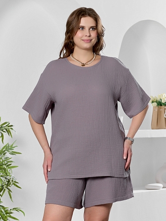 Женская блузка Вуаль-4 / серый