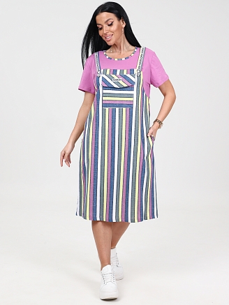 Женское платье Страйк ПлК-52 / Желтая полоса