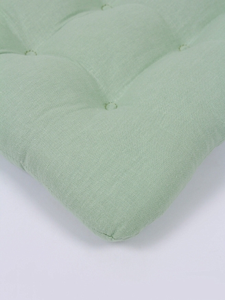 Комплект подушек на стул с завязками (бязь) 2 шт. / Оливковый