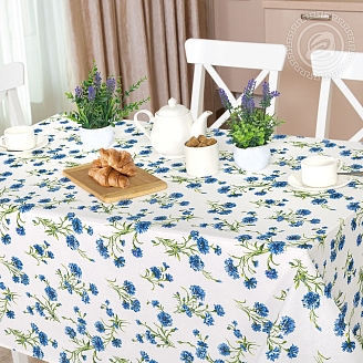 Скатерть рогожка / Васильки