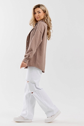 Женская рубашка 36987 / коричневый